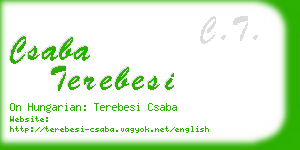 csaba terebesi business card